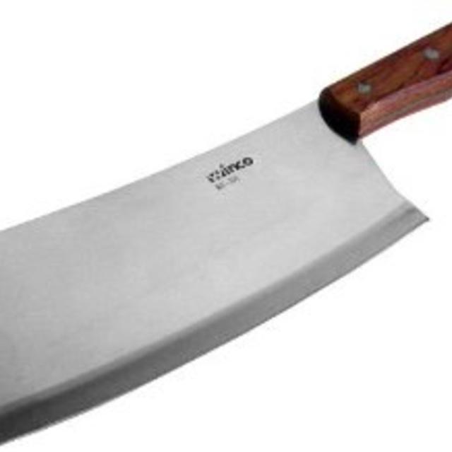 Wood Handled Butcher Kn ife