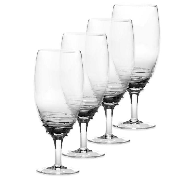 Mikasa® Swirl Iced Beverage Glasses in Smoke (Set of 4)
