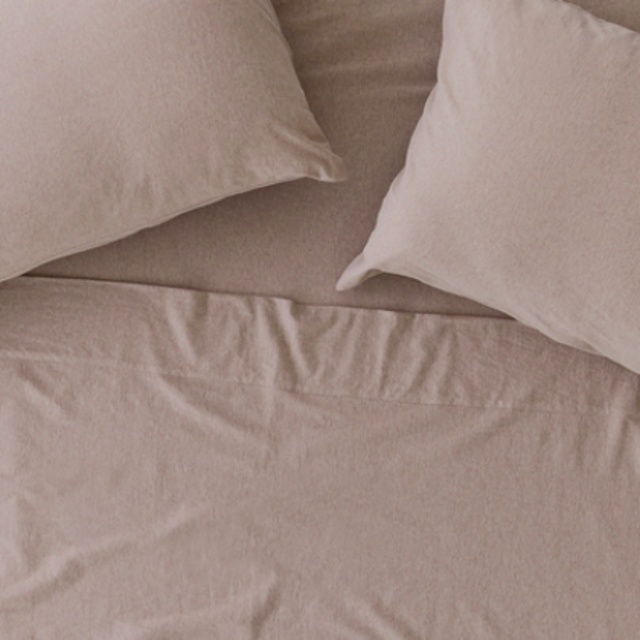 Bedding Favorite Tee Sheet Set made with Organic Cotton | Queen - Oatmeal Heather