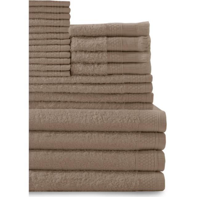 Baltic Linen 24-Piece Cotton Bath Towel Set