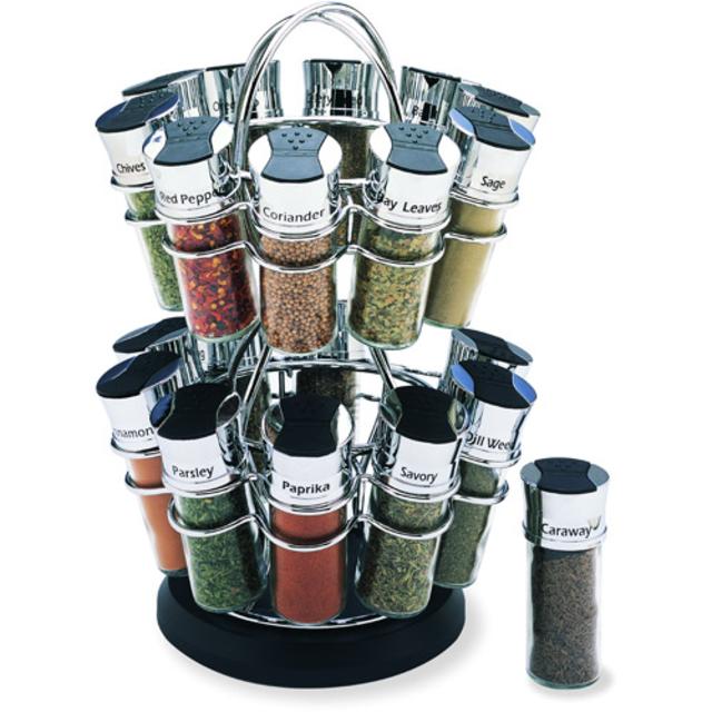 Olde Thompson 20-Jar Flower Revolving Spice Rack