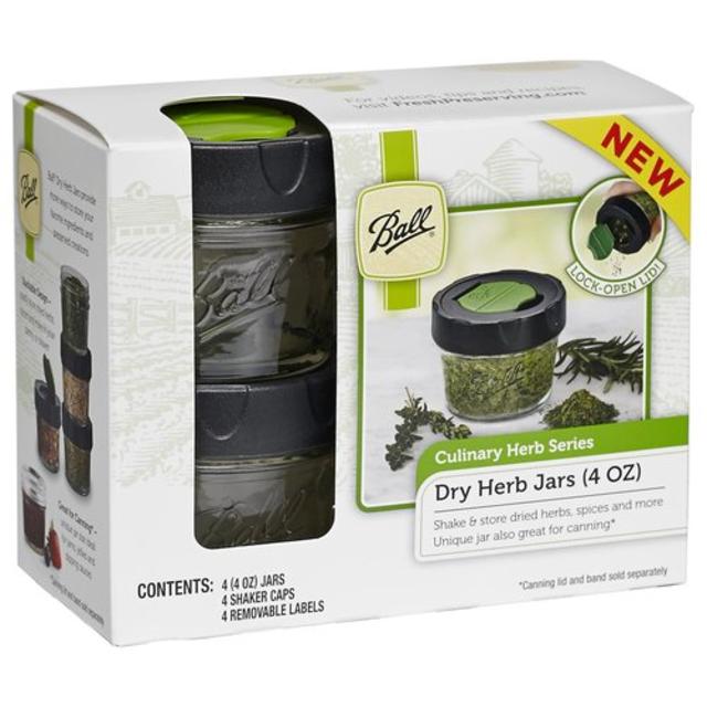Ball 4-Ounce Dry Herb Jars, 4-Pack