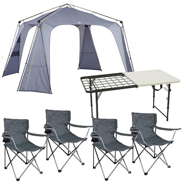 Ozark Trail Instant 14' x 14' Canopy with Table and Chairs Value Bundle