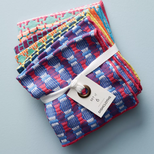 Woven Geo Dishcloths, Set of 6