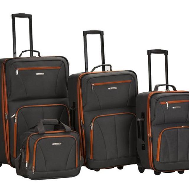 Rockland Luggage Skate Wheels 4 Piece Luggage Set