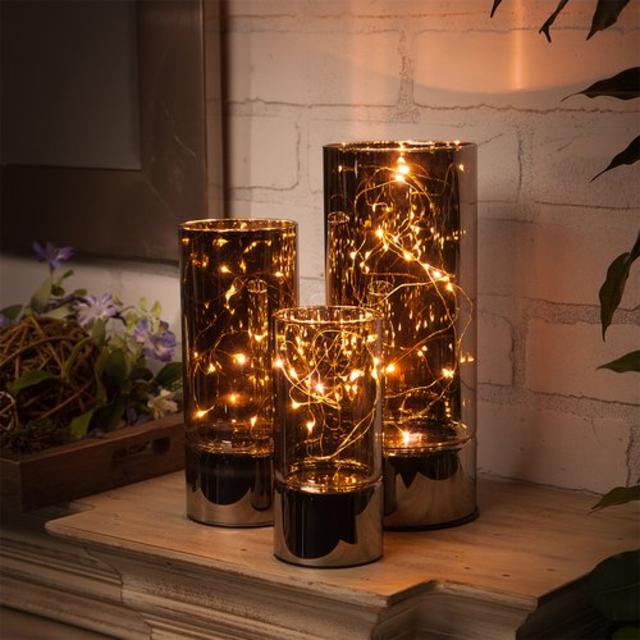 Hurricane Jars 3 Piece Table Lamp Set