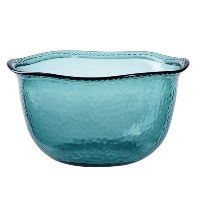 Rope Melamine Serving Bowl, Turquoise