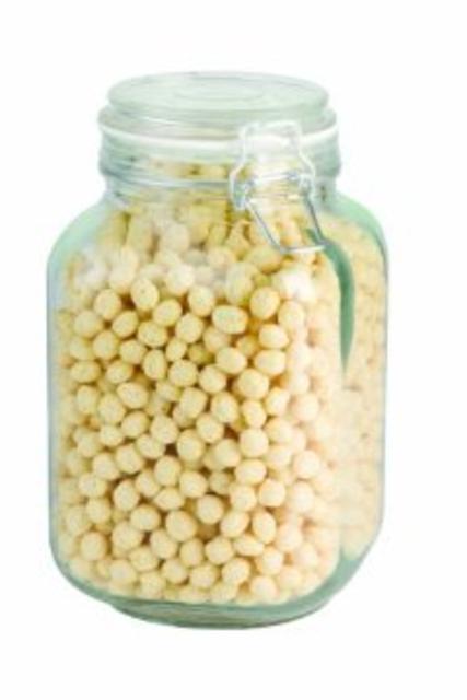 Anchor Hocking 67-Ounce Glass Jar with Hermes Clamp Top Lid, Set of 4
