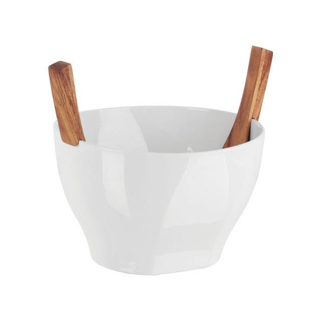 3-Pc. Deep Ceramic Salad Bowl