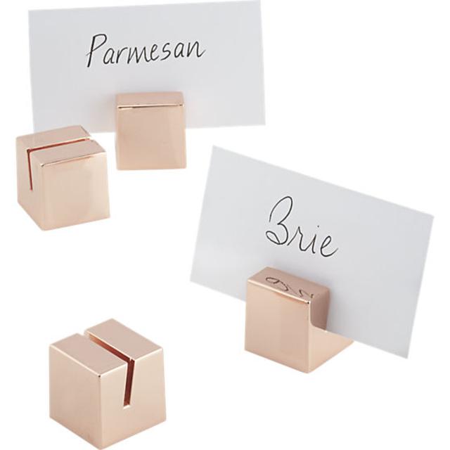set of 4 copper place card holders
