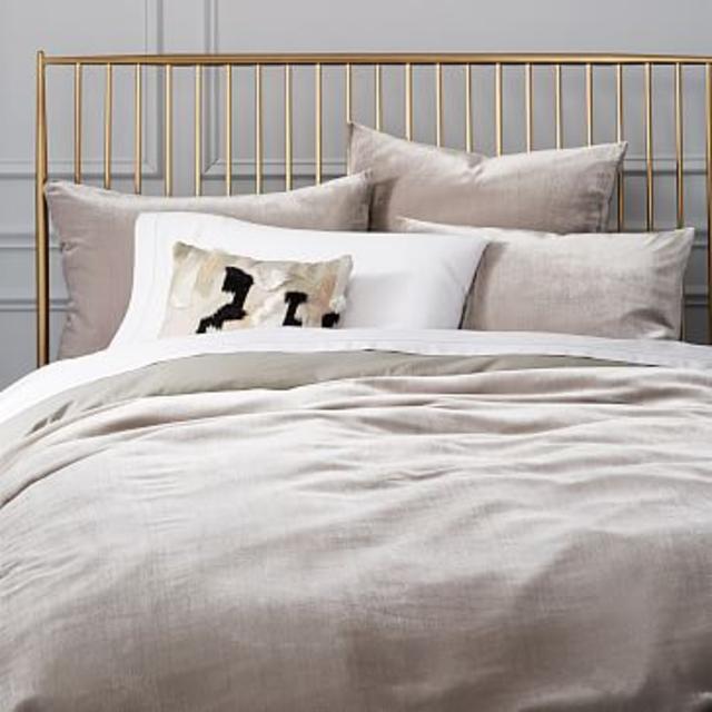 Luxe Velvet Duvet Cover-Light Gray