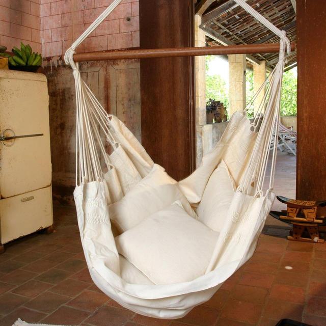 Brazilian Cotton Hammock Chair - white