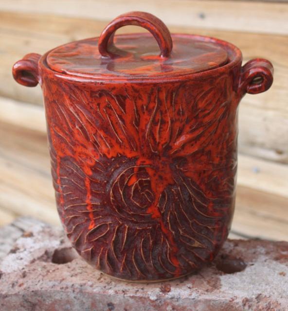 Large Pottery Sourdough Crock, Wheel Thrown