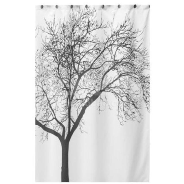 Shower Curtain with Tree Design