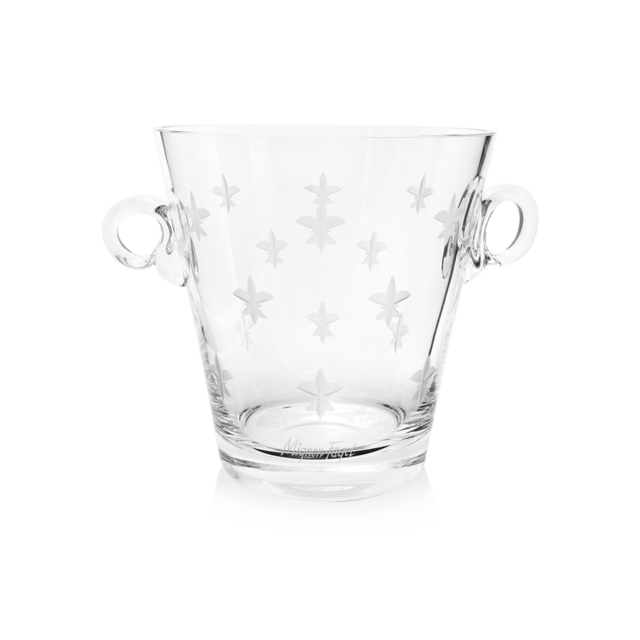 Mignon Faget Fleur de Lis Crystal Wine Chiller