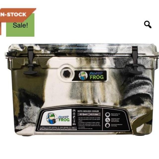 Frosted Frog 45QT Camo Cooler – Camo Desert, 45QT