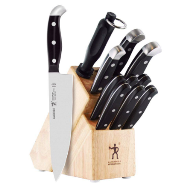 J.A. HENCKELS INTERNATIONAL 35309-000 Statement Knife Block Set, 12-pc, Light Brown