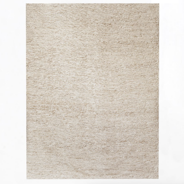 Mini Pebble Wool Jute Rug (Natural/Alabaster)