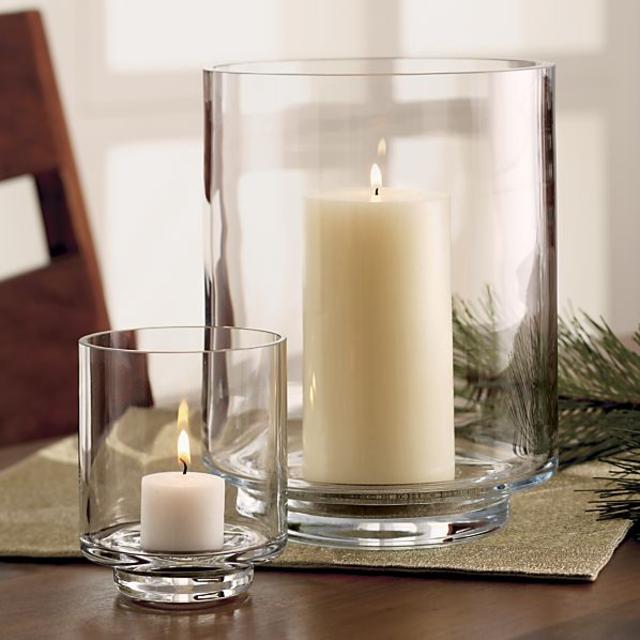 Taylor Glass Hurricane Candle Holders