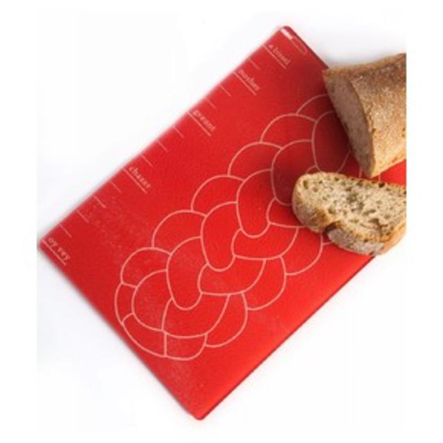 Red Glass Cutting Board with Yiddishisms by Barbara Shaw