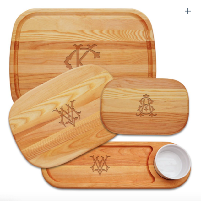 Monogram Chic Wood Cutting Board
