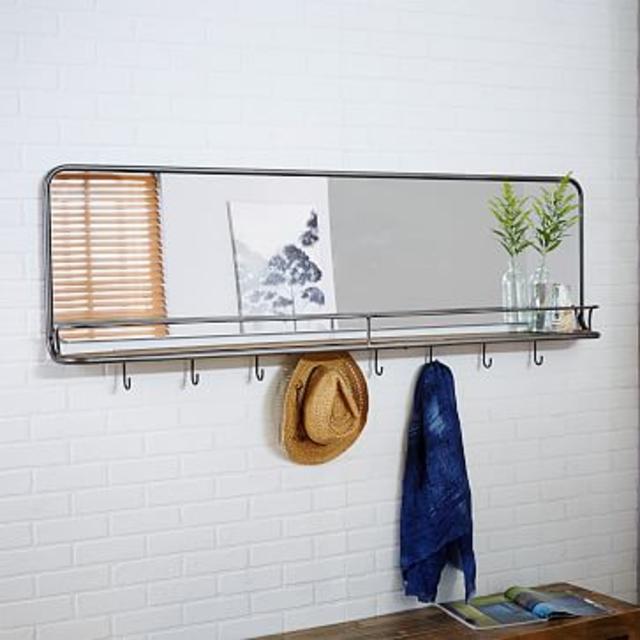 Entryway Mirror + Hooks - Large