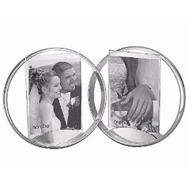 Nambe Forever Double Frame, 5 by 7-Inch, Frame, Metal Alloy