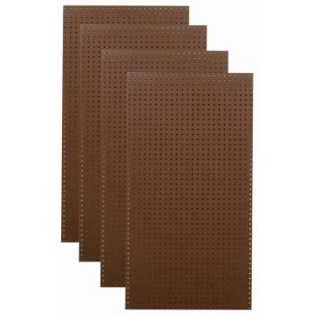 1/4 in. x 1/8 in. Heavy Duty Brown Pegboard Wall Organizer (Set of 4)