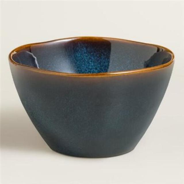 Indigo Organic Reactive Glaze Bowls, set of 2