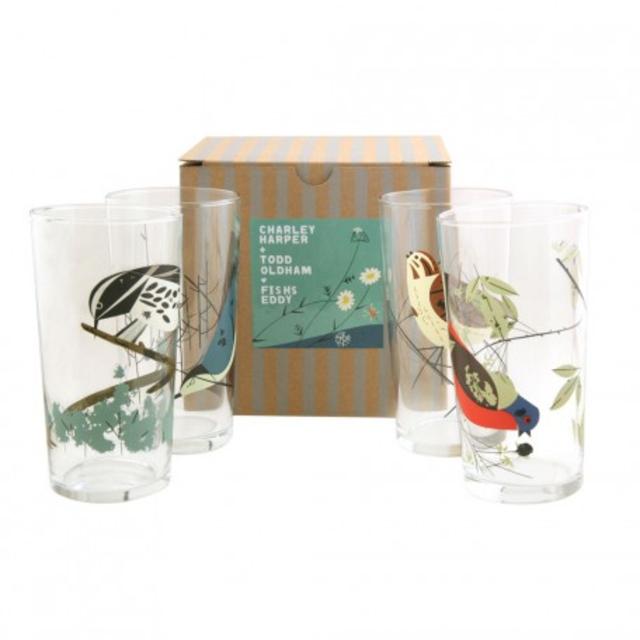 Oldham + Harper Birds Glasses Set of 4