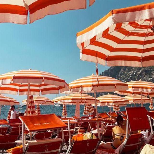 Beach Club Drinks in Italy