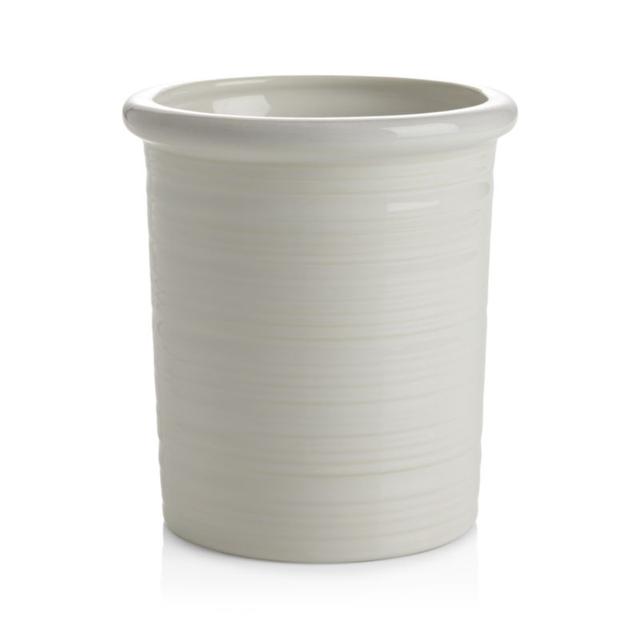 Farmhouse White Utensil Holder