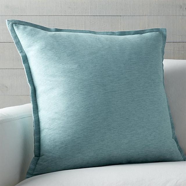 Linden Ocean 23" Pillow with Feather-Down Insert