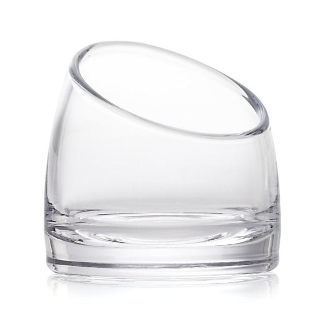 Slant Small Glass Vessel