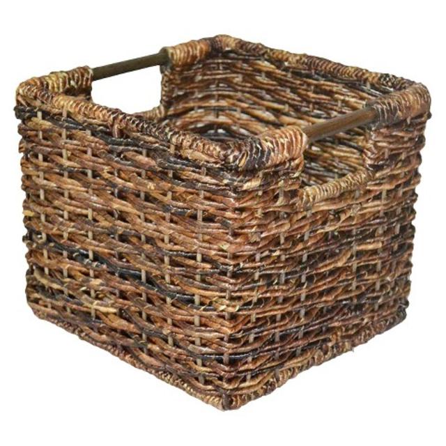 Wicker Small Milk Crate - Dark Global Brown - Threshold™ 