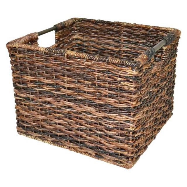 Wicker Large Milk Crate - Dark Global Brown - Threshold™ 