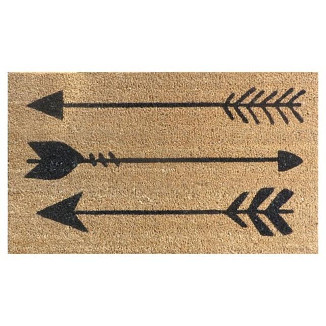 Doormat Arrows Coir Ebony 18"x30" - Threshold™ 