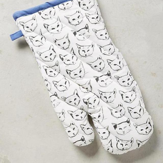 Cat Study Oven Mitt