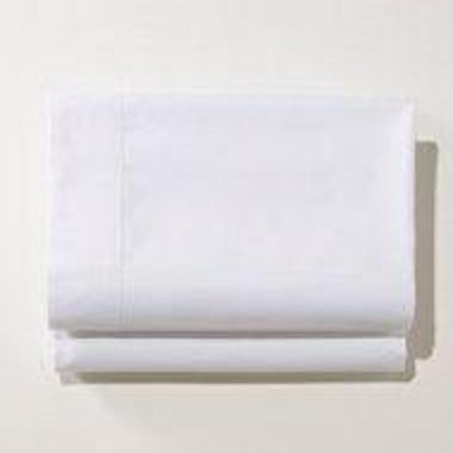 Queen 280-Thread-Count Pima Cotton Percale Sheet, Fitted - White