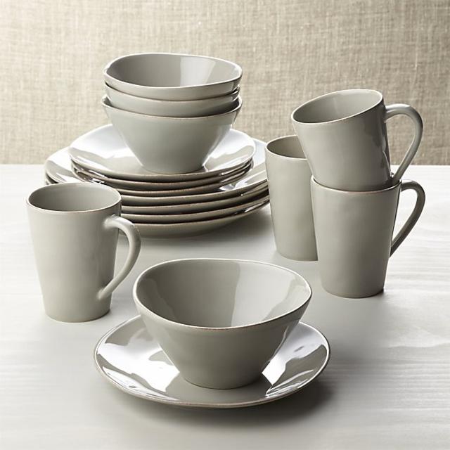 Marin Grey 16-Piece Dinnerware Set