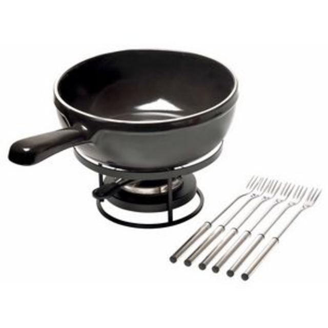 Emile Henry Cheese Fondue Set, Charcoal