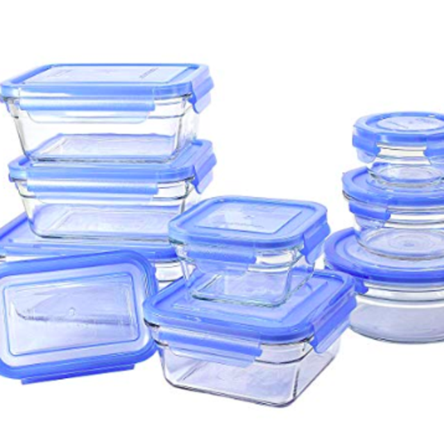 GlassLock 11434 18 Piece Oven Safe Assortment Set, Blue