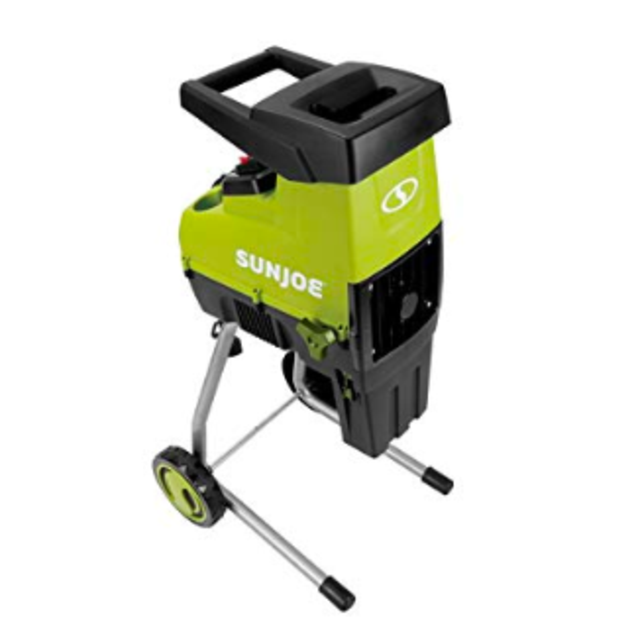 Sun Joe CJ603E 15-Amp 1.7-Inch Cutting Diameter Electric Silent Wood Chipper/Shredder, Green