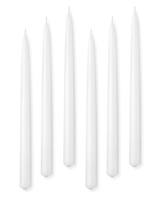 Taper Candles, Set of 6, White