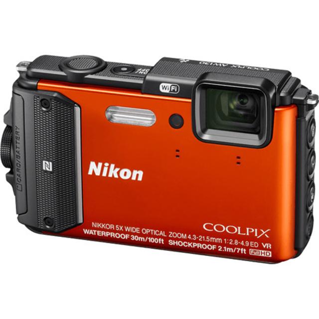 Nikon																		 COOLPIX AW130 Waterproof Digital Camera (Orange)
