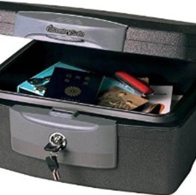 SentrySafe F2300 Fire-Safe Waterproof Chest with Tubular Key, 33lbs, .36 Cu. Ft., Charcoal