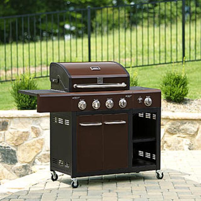 Kenmore 4 Burner Mocha Gas Grill with Storage