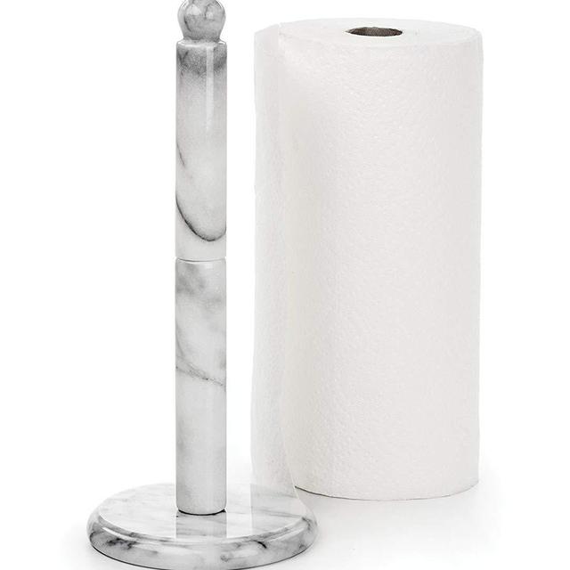 White Marble Paper Towel Holder
