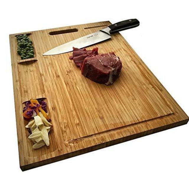 Large Organic Bamboo Cutting Board For Kitchen