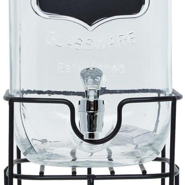 Glass Beverage Dispenser with Lid